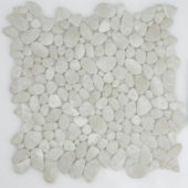 12X12 Light Grey Pebble Mosaic | Diversity Kitchen Bath & Tile