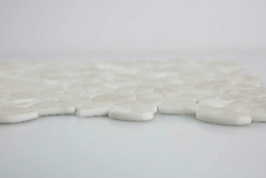 12X12 Light Grey Pebble Mosaic | Diversity Kitchen Bath & Tile