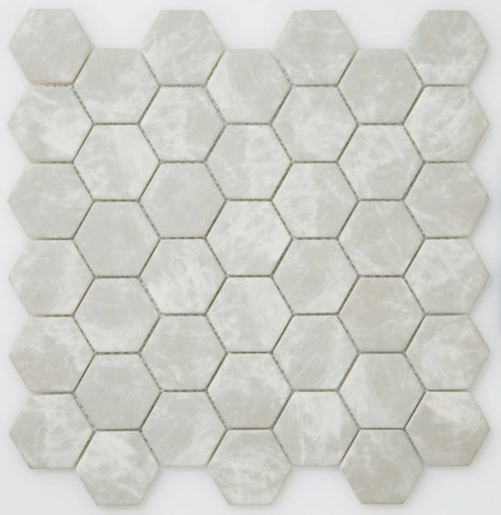 2" Light Grey Hexagon Mosaic | Diversity Kitchen Bath & Tile