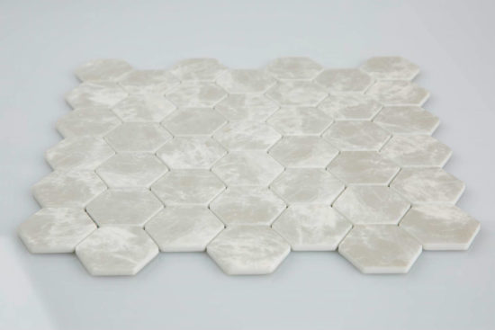 2″ Light Grey Hexagon Mosaic