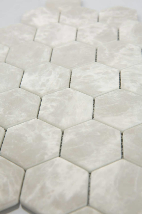 2" Light Grey Hexagon Mosaic | Diversity Kitchen Bath & Tile