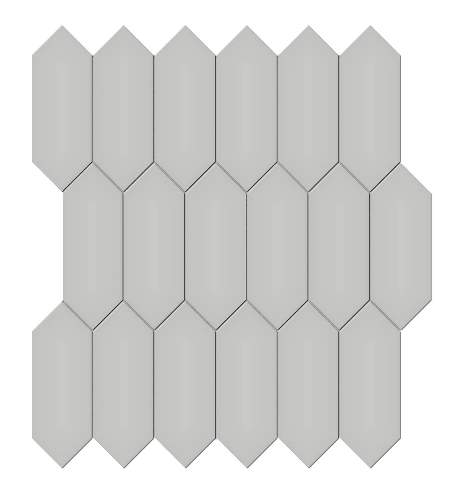 2x5 Loft Grey Glossy Picket Mosaic | Diversity Kitchen Bath & Tile