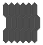 2x5 Retro Black Glossy Picket Mosaic | Diversity Kitchen Bath & Tile