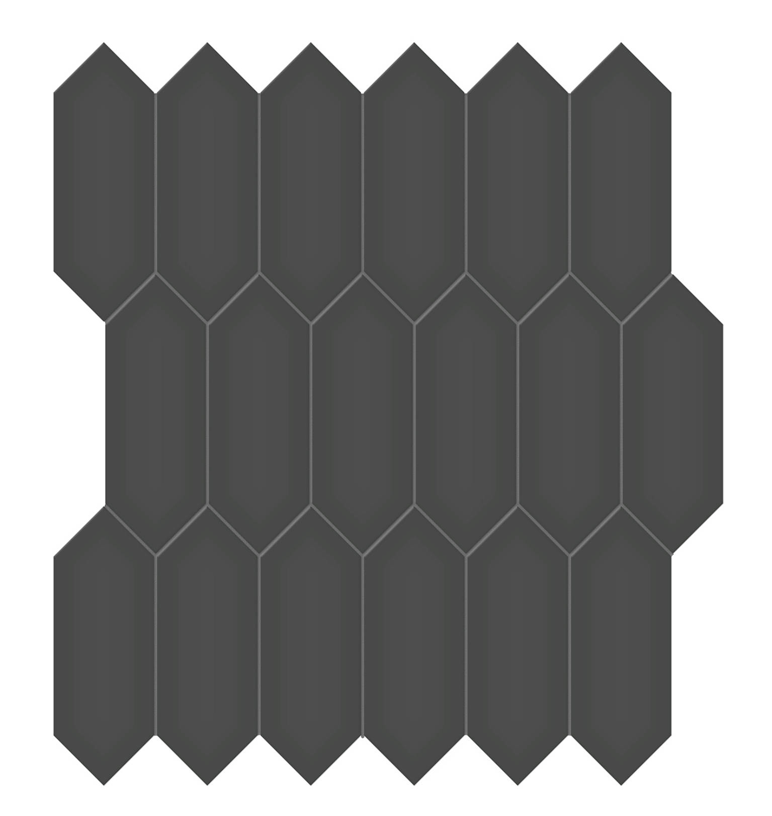 2x5 Retro Black Glossy Picket Mosaic | Diversity Kitchen Bath & Tile