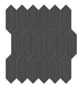 2x5 Retro Black Matte Picket Mosaic | Diversity Kitchen Bath & Tile