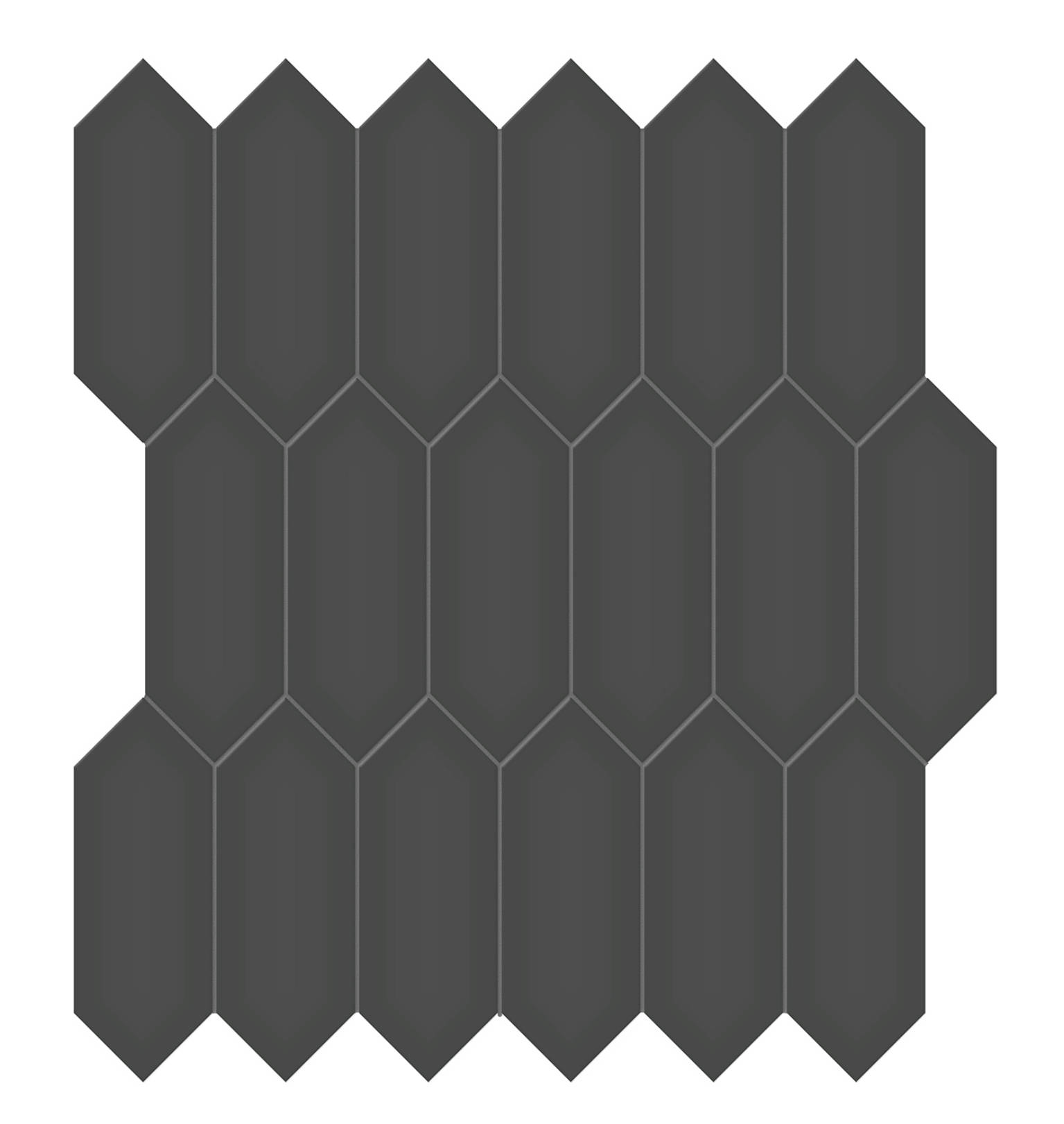 2x5 Retro Black Matte Picket Mosaic | Diversity Kitchen Bath & Tile
