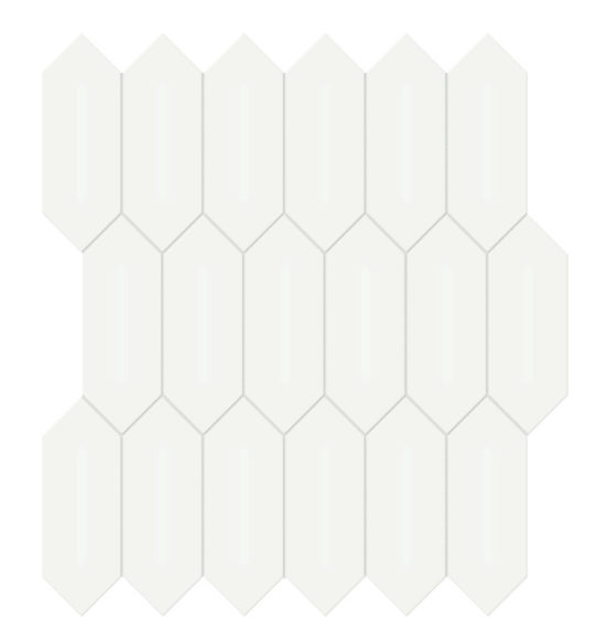 2x5 White Matte Picket Mosaic | Diversity Kitchen Bath & Tile