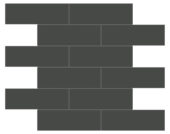 2x6 Retro Black Matte Brick Mosaic | Diversity Kitchen Bath & Tile