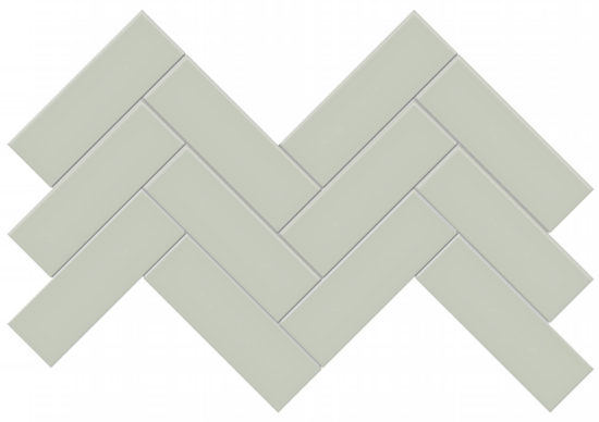 2x6 Soft Sage Glossy Herringbone Mosaic | Diversity Kitchen Bath & Tile