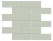 2x6 Soft Sage Matte Brick Mosaic | Diversity Kitchen Bath & Tile
