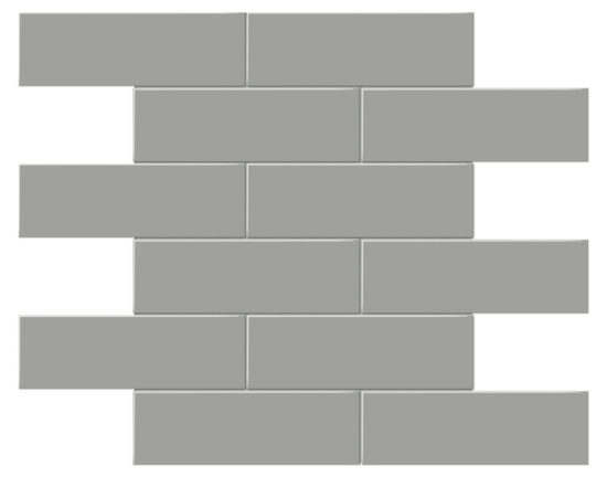 2x6 Taupe Glossy Brick Mosaic | Diversity Kitchen Bath & Tile