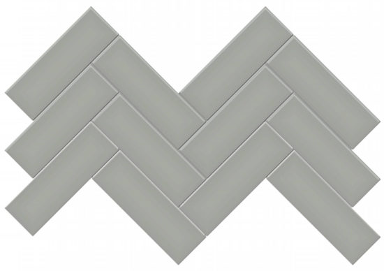 2x6 Taupe Glossy Herringbone Mosaic | Diversity Kitchen Bath & Tile