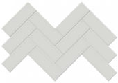 2x6 Warm Grey Glossy Herringbone Mosaic | Diversity Kitchen Bath & Tile