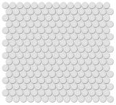 3/4" Gallery Grey Glossy Penny Round Mosaic | Diversity Kitchen Bath & Tile