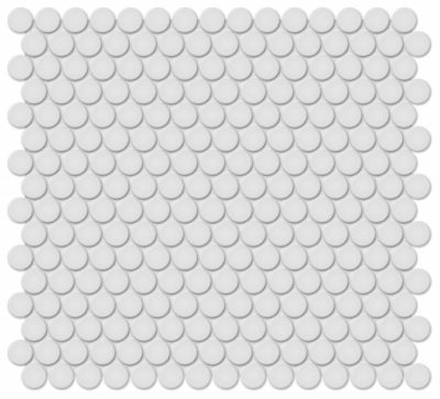 3/4″ Gallery Grey Glossy Penny Round Mosaic