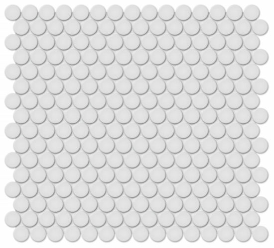 3/4" Gallery Grey Glossy Penny Round Mosaic | Diversity Kitchen Bath & Tile