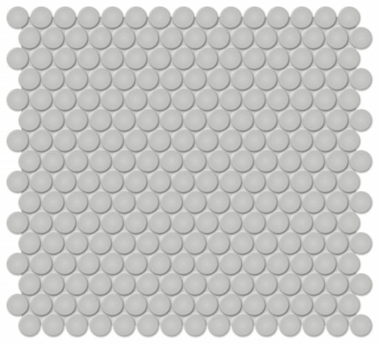3/4" Loft Grey Glossy Penny Round Mosaic | Diversity Kitchen Bath & Tile