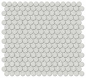 3/4" Warm Grey Glossy Penny Round Mosaic | Diversity Kitchen Bath & Tile
