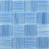 3"X3" Glass Pool Striped Light Blue Mosaic | Diversity Kitchen Bath & Tile