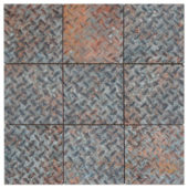 4"X4" Rust Industrial Relief Pattern Glazed Ceramic Mosaic | Diversity Kitchen Bath & Tile