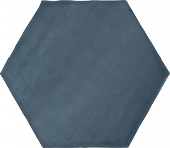 6" Azure Ink Glossy Hexagon | Diversity Kitchen Bath & Tile