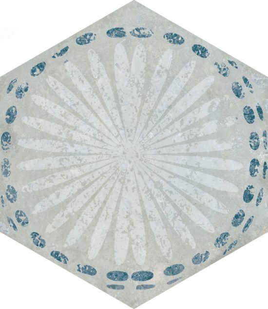 Alma 5.5X6.3 Grey Decor Hexagon | Diversity Kitchen Bath & Tile