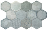 Alma 5.5X6.3 Grey Decor Hexagon | Diversity Kitchen Bath & Tile