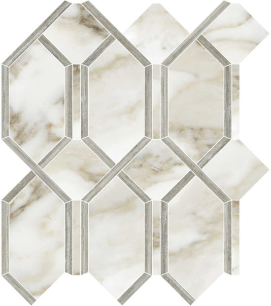 Amalfi Calacatta Polished Modella Mosaic | Diversity Kitchen Bath & Tile