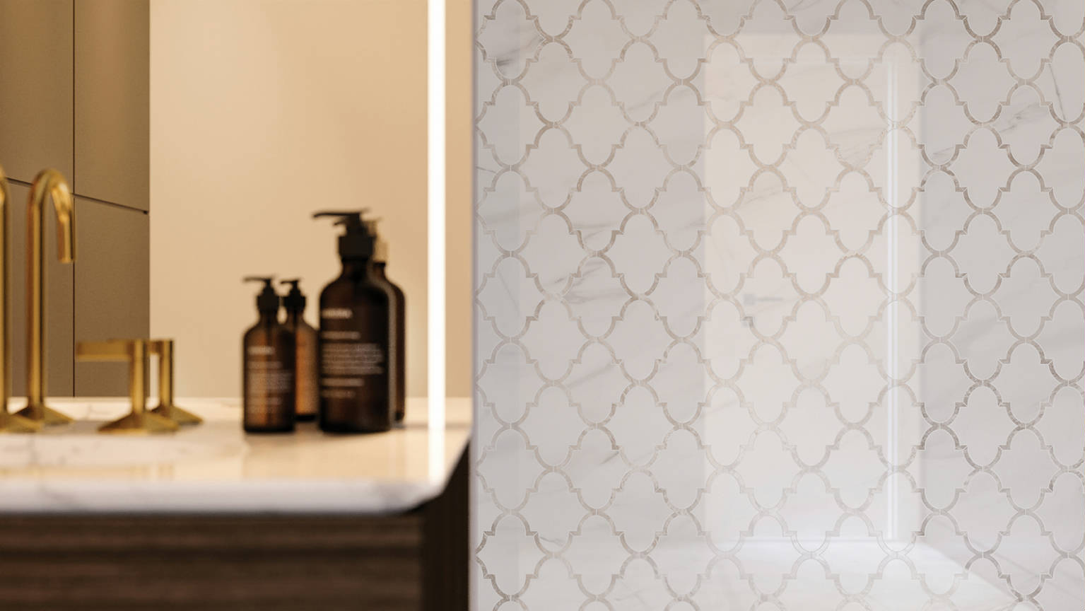 Ardor Infatuation Arabesque Polished Mosaic 3 | Diversity Kitchen Bath & Tile