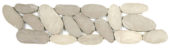 Beige Xl Sliced Matte Pebble Interlocking Border | Diversity Kitchen Bath & Tile