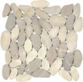 Beige Xl Sliced Matte Pebble Interlocking Mosaic | Diversity Kitchen Bath & Tile