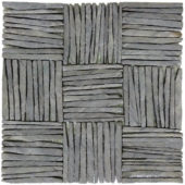 Black Slate Multiple Square Interlocking Mosaic | Diversity Kitchen Bath & Tile