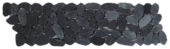 Black Sliced Matte Pebble Interlocking Border | Diversity Kitchen Bath & Tile