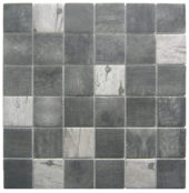 Black/Grey Recycled Glass Mix 2X2" Square Mosaic | Diversity Kitchen Bath & Tile