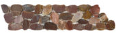 Brown Sliced Polished Pebble Interlocking Border | Diversity Kitchen Bath & Tile