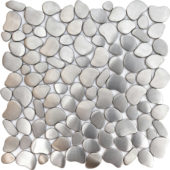 Brushed Silver Inox Metal Interlocking Mosaic | Diversity Kitchen Bath & Tile