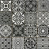 Ceramic Patchwork Square Black & White Mosaic | Diversity Kitchen Bath & Tile