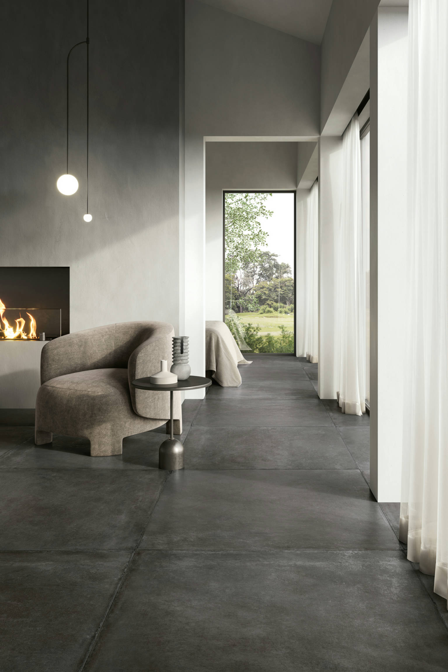 Charleston Palms Steel 40x40 | Diversity Kitchen Bath & Tile