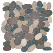 Color Xl Sliced Matte Pebble Interlocking Mosaic | Diversity Kitchen Bath & Tile
