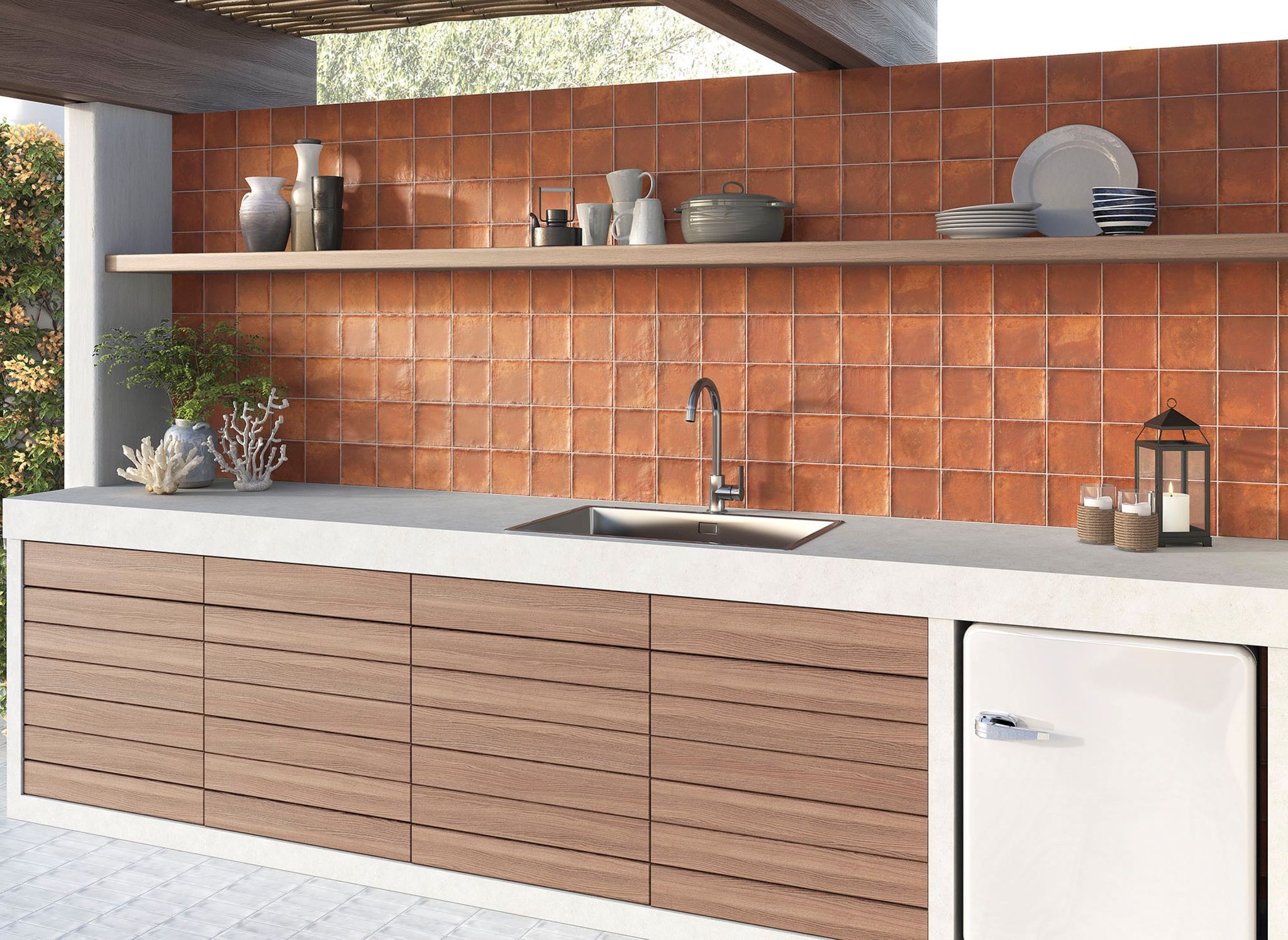 Dominica Rosso 5x5 | Diversity Kitchen Bath & Tile