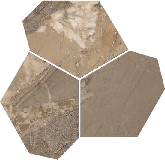 Dynasty Taupe Polished/Matte 11X12 Eggs Mosaic | Diversity Kitchen Bath & Tile