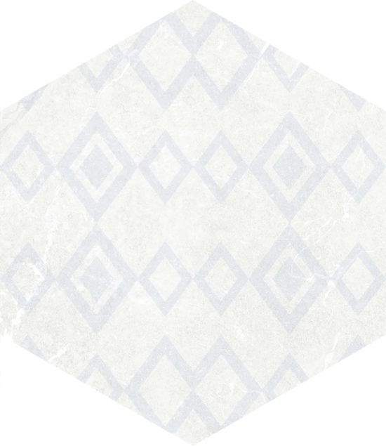 Form 5.5X6.3” White Decor Hexagon | Diversity Kitchen Bath & Tile
