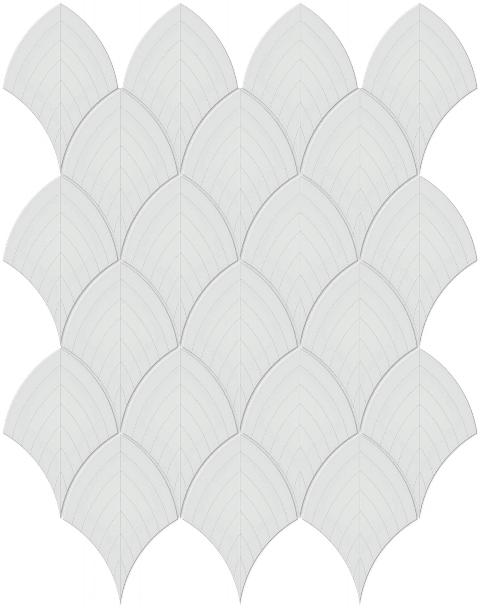 Gallery Grey Glossy Scallop Mosaic | Diversity Kitchen Bath & Tile