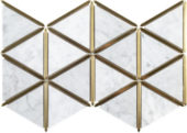 Gilded Triangles Mosaic | Diversity Kitchen Bath & Tile