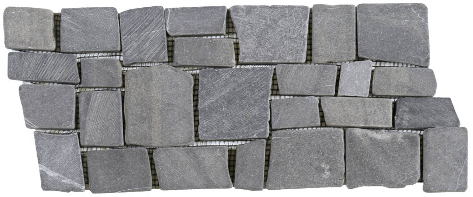 Grey Cubic Marble Opus Interlocking Border | Diversity Kitchen Bath & Tile