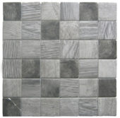 Grey Mix Recycled Glass Mix 2X2" Square Mosaic | Diversity Kitchen Bath & Tile