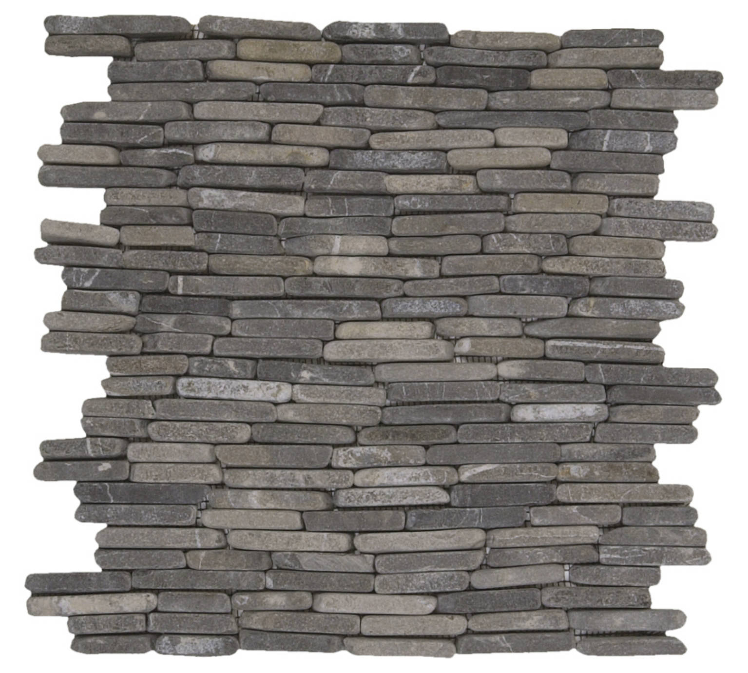 Grey Stacked Brick Marble Interlocking Mosaic | Diversity Kitchen Bath & Tile