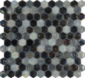 Hexagon Mix Grey Glass Interlocking Mosaic | Diversity Kitchen Bath & Tile