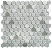 Hexagon White Glass Mosaic | Diversity Kitchen Bath & Tile