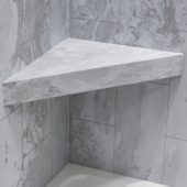Iced Pewter Shower Bench 26x18.63x3 | Diversity Kitchen Bath & Tile